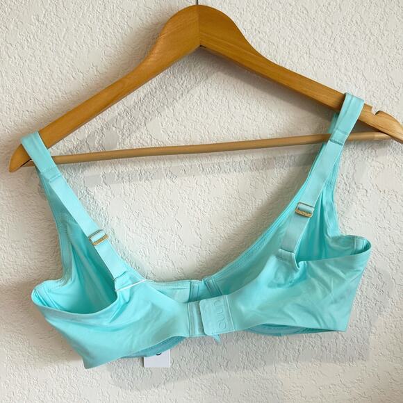 CUUP The Scoop Bra 36D Underwire Unpadded Aqua Adjustable - Picture 2 of 4